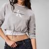 Calvin Klein Jeans Classic Letter Drawstring Hem Cotton Slim Fit Long Sleeve T-Shirt Women tops 47H262G
