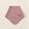Women Winter Knit Waves Edge Turtleneck Faux Collar Elegant Flower Detachable Pullover Triangular Scarf Wrap Neck Warmer