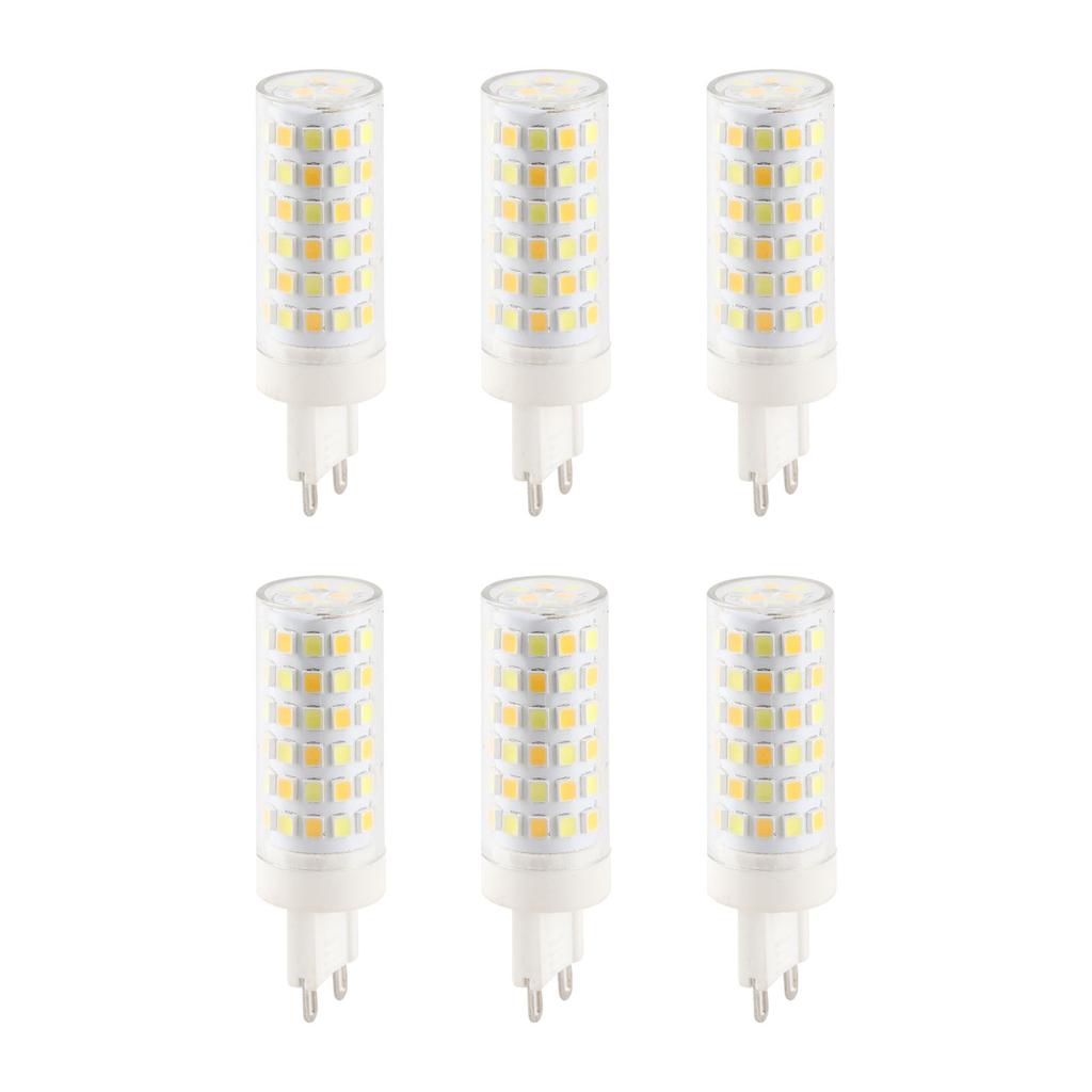 6PCS 77LED G9 Light Bulb 9W Small Ceiling Lamp Bulb 3 Light Color Wall Lamp Bulb for Home
