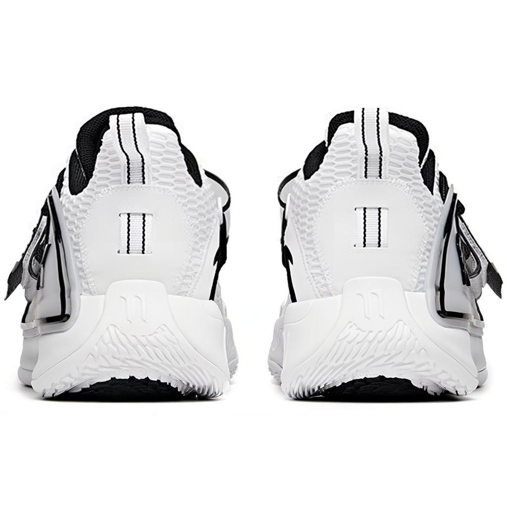 New Anta Water Flower 2 KT Anti Slip And Wear Resistant Lightweight Mid Top Basketball Shoes Men's White Black 112021602-6
