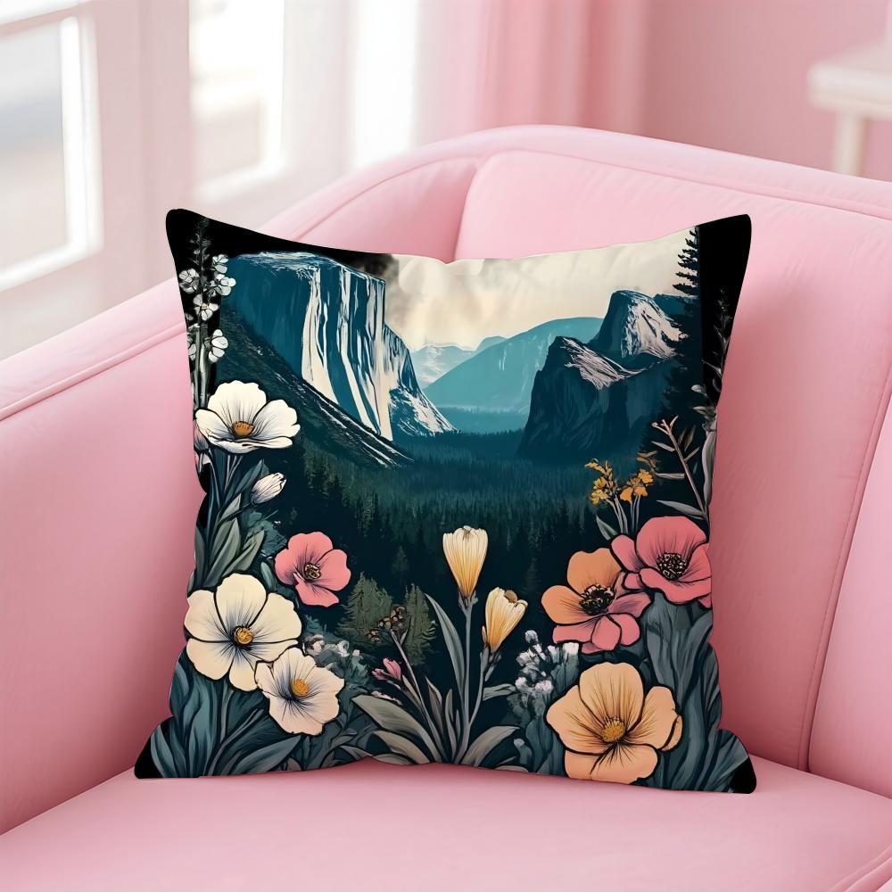 Hot And Fashionable Printing Patterns Cushion Cover Linen Pillowcase Cover Soft Decor for Sofa Home Room