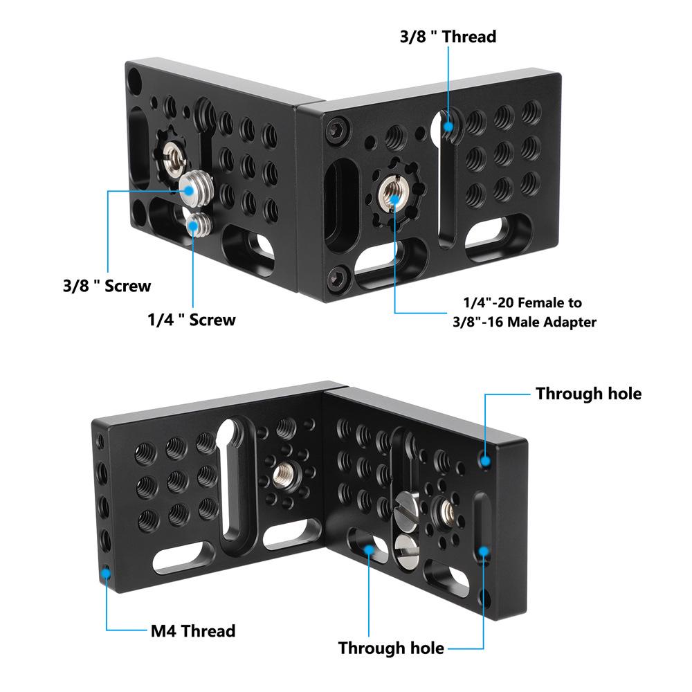Універсальна L-подібна швидкознімна пластина для штатива DSLR/бездзеркальної камери - Стабілізатор для вертикальної зйомки (3920)