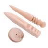 3 Types Wooden Leather Edge Burnisher Polished Grinding Tool(3 In 1 Set)