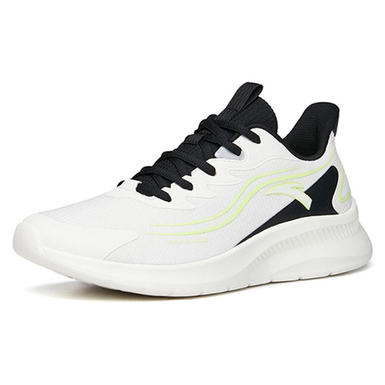 New Anta Running Collection Cushioning Abrasion Resistant And Resilient Properties Low Top Running Shoes Men's White Green 912235581-4