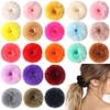 3Pcs/Lot Korean Winter Large Hair Bands For Women Girl Elastic Hair Ring Fashion Scrunchies Dating Party Headdress Accessories