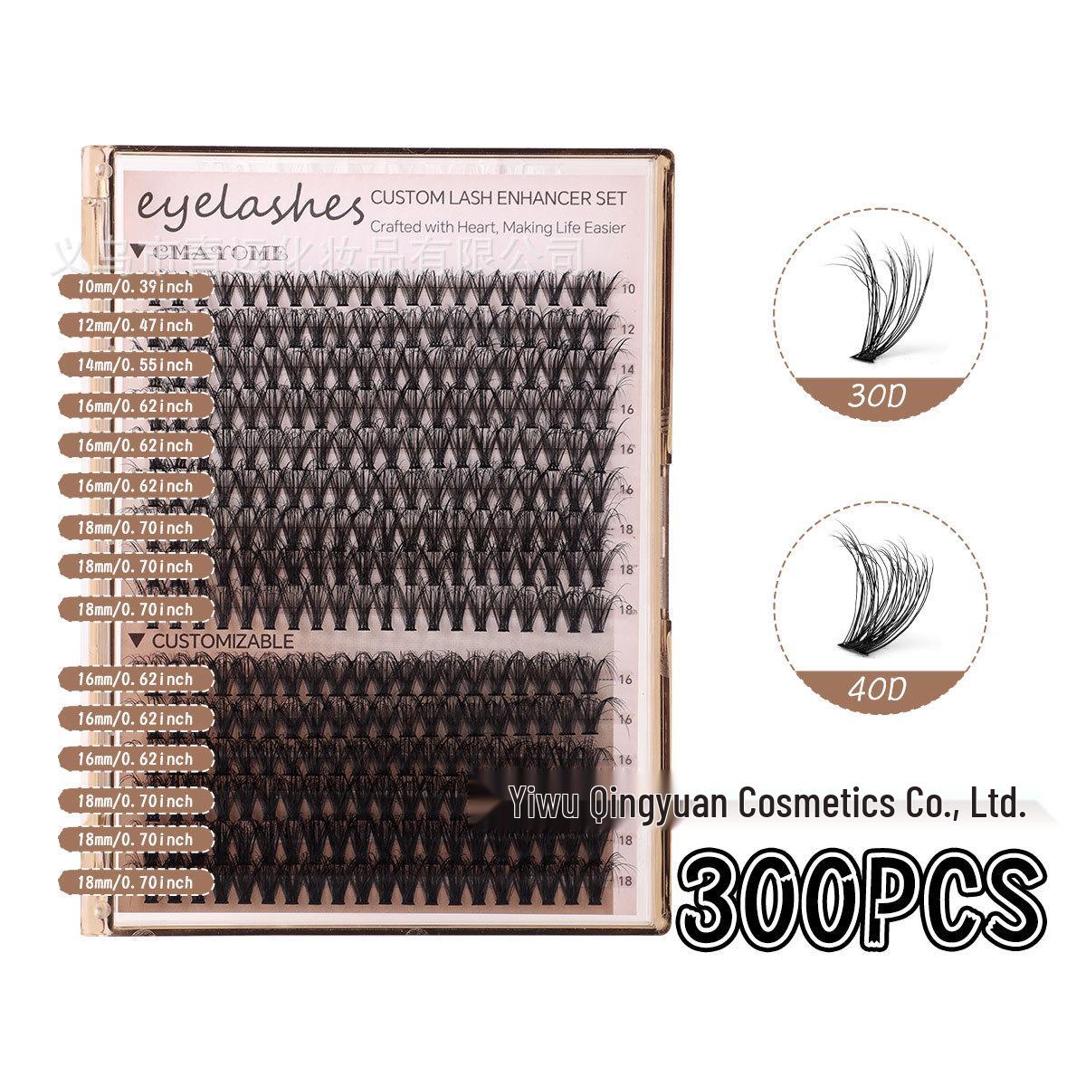 DIY Segmented 10-18mm Dense Curled Individual False Eyelashes