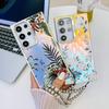 Flowers Suitable for Samsung S25ultra Mobile Phone Case S24Plus Electroplated Laser A56 with Pearl Bracelet Protective Cover