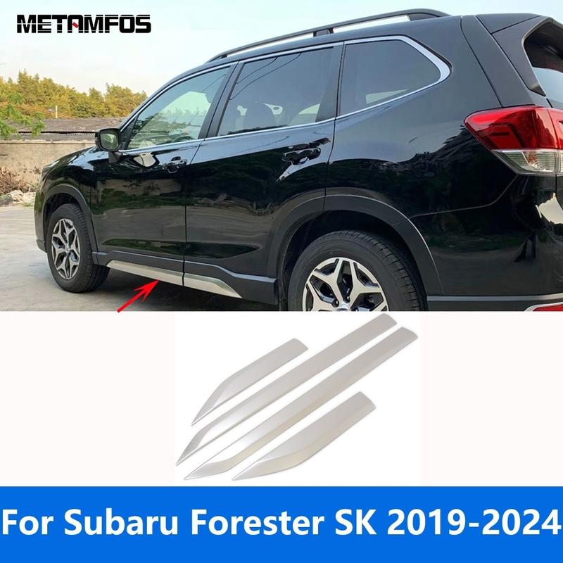 Accessories For Subaru Forester SK - 2024 Stainless Door Side Line Strip Body Skirt Molding Trim Car Styling