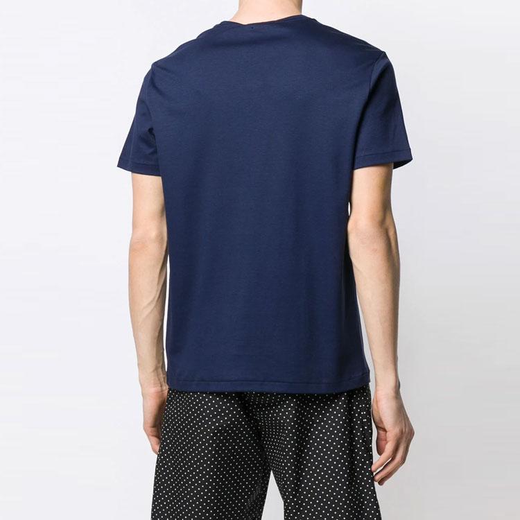Polo Ralph Lauren Logo Embroidered Crew Neck Straight Hem Short Sleeve T-Shirt Men Tops Navy-Blue 710740727-003