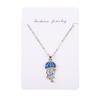 Abalone Ocean Anchor Dolphin Starfish Seahorse Shark Sea for Turtle Jellyfish Pendant Chain Necklace for Women Girls