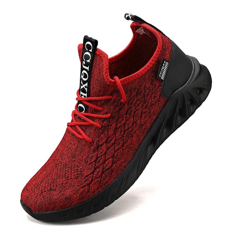 Fashion Men Casual Shoes Breathable Sneakers Flats Mens Walking Shoes Athletic Jogging Running Mesh Lightweight Sport Shoes