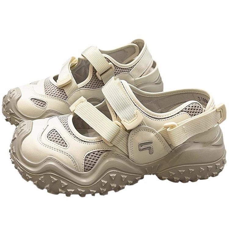 Cave ugly cute thick-soled dad bag head sports sandals women's summer wear hollow 2025 new mesh breathable