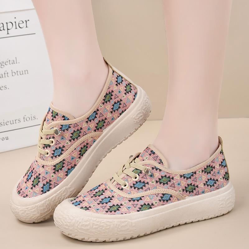 

Canvas shoes women s spring and autumn new cloth shoes women s single shoes with soft soles 35