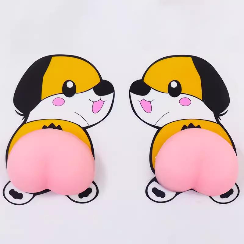 Shin-chan 3D Car Anti-collision Silicone Butt Stickers