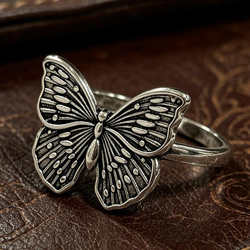 Domestic Sales of New Women s Butterfly-shaped Rings, Copper Opening Adjustable Jewelry opening adjustable