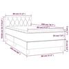 VidaXL Sommier à Lattes de Lit avec Matelas et LED, Lit Rembourré, Lit Simple, Lit Adulte de Chambre à Coucher Intérieur, 3134549
