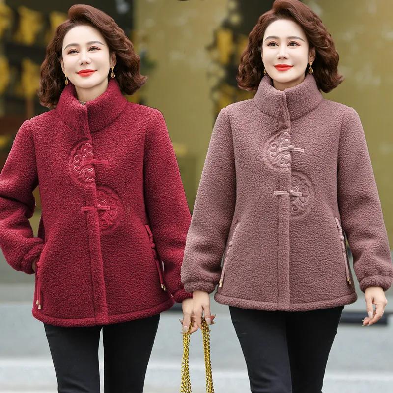 Winter Women's Cotton-padded Jacket, Granular Plus Velvet Thick Padded Jacket, Warm Jacket, Clothes