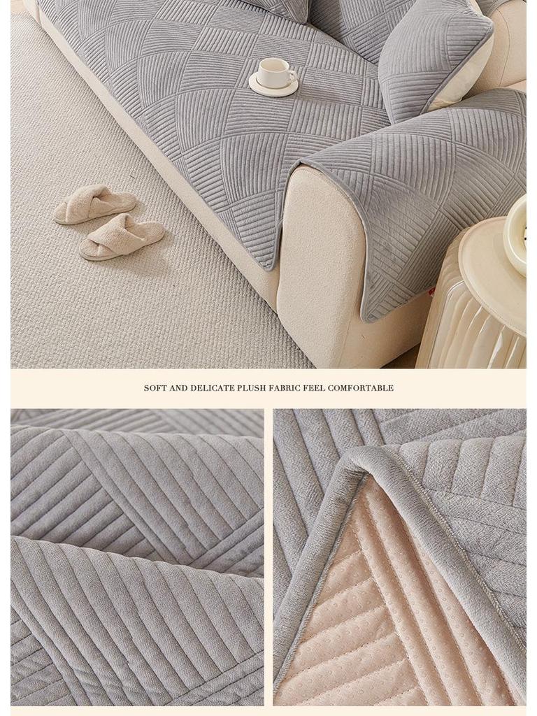 Winter Universal Non-Slip Sofa Cushion: Thick, Warm, Simple Sofa Cover