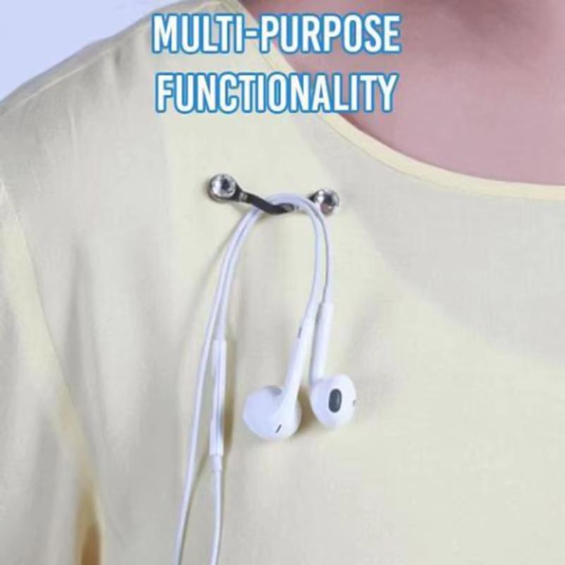 Magnetic Hang Eyeglass Holder Pin Brooch Fashion Multi Function Portable Clothes Clip Magnet Glasses Headset Line Clips
