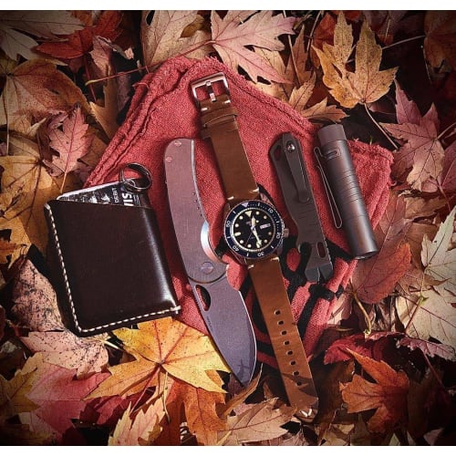 24mm Leather Watch Band for Men and Women, Vintage Handmade Horween Chromexcel Soft Leather Watch Strap Replacement