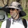 Men's Solar-Powered UV Protection Waterproof Fisherman Hat for Summer Outdoor Activities