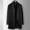 Winter Men Stand Collar Business Trench Coats Casual Long Jackets Male Cashmere Overcoats Man Woolen Blends Coats