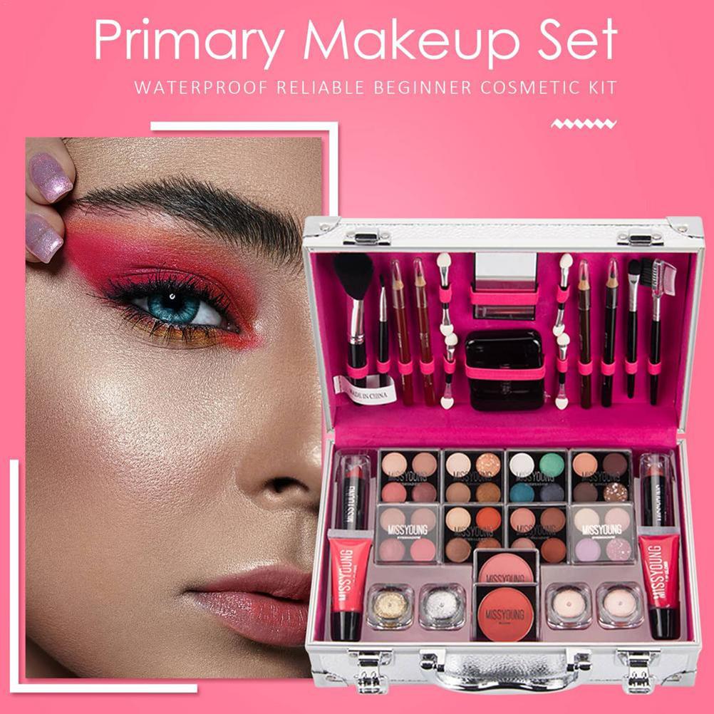 Makeup Set Eyeshadow Lipstick Lip Gloss Eyeshadow Glitter Blusher Mirror Cosmetic Beauty Makeup