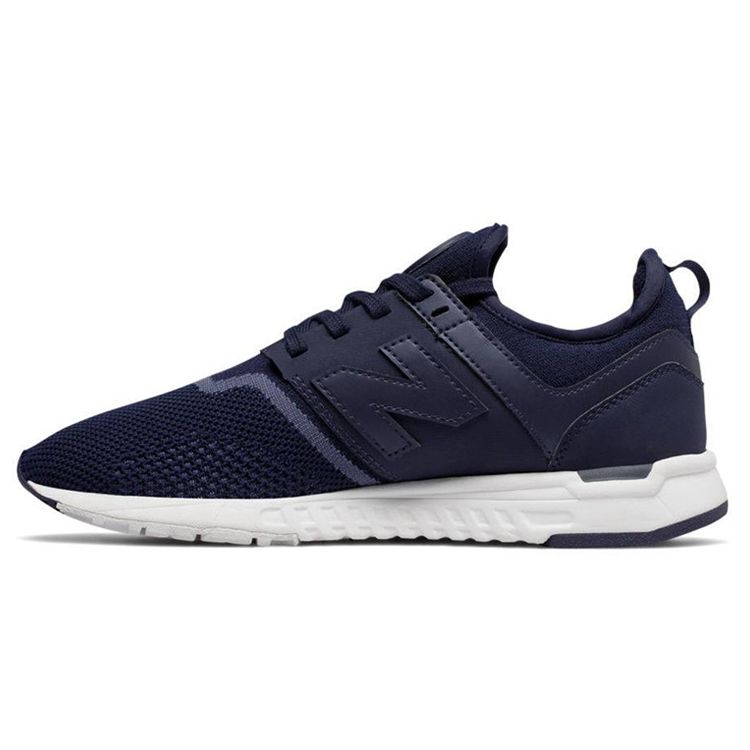 New Balance Nb 247 Retro Mesh Fabric Synthetic Leather Low Top Casual Running Shoes Women Sneaker Navy WRL247EA