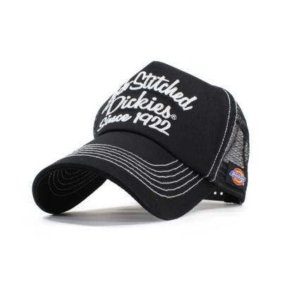 Dickies Mesh Cap for Men and Women, American Casual Style, Trendy, Outdoor, Gift (Stitched, Black), Free Size