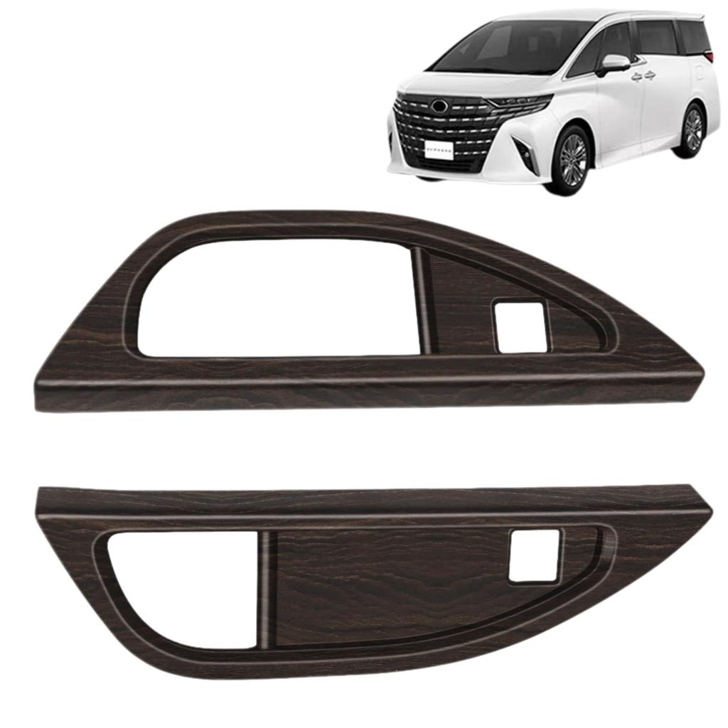 DodoxDIY Compatible with New Alphard 40 Series and Vellfire 40 Series Custom Interior Drink Cup Holder Garnish Panel Wood Grain Brown Accessories,