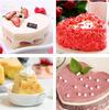 3/4/5/6/7/8/10/11 Inch Heart Shaped Cake Pan mold Solid Bottom Aluminum Alloy Chocolate Cake Pan Silver Tin Baking Mold Mould