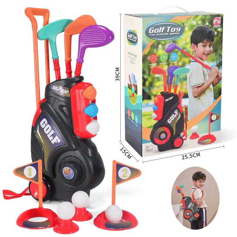 Kids Golf Set with Cart Toy Golf Clubs Balls And Mat Indoor Outdoor Golf Game for Boys Girls Halloween Christmas Thanksgiving