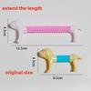 Cute 6/12PCS Stretchable Dog Toy Telescopic Spring Animals Sensory Stress Relief Durable Squeeze Interactive Pet Puzzle Toy