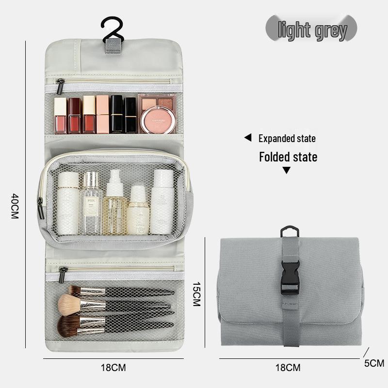 Korean Waterproof Toiletry Bag - Large Capacity, Portable, Hanging, Unisex Travel Cosmetic Organizer.