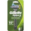 Disposable Razor - Gillette - Sensor3 Recycled - 3 Blades - 8 Pieces - Recycled Plastic