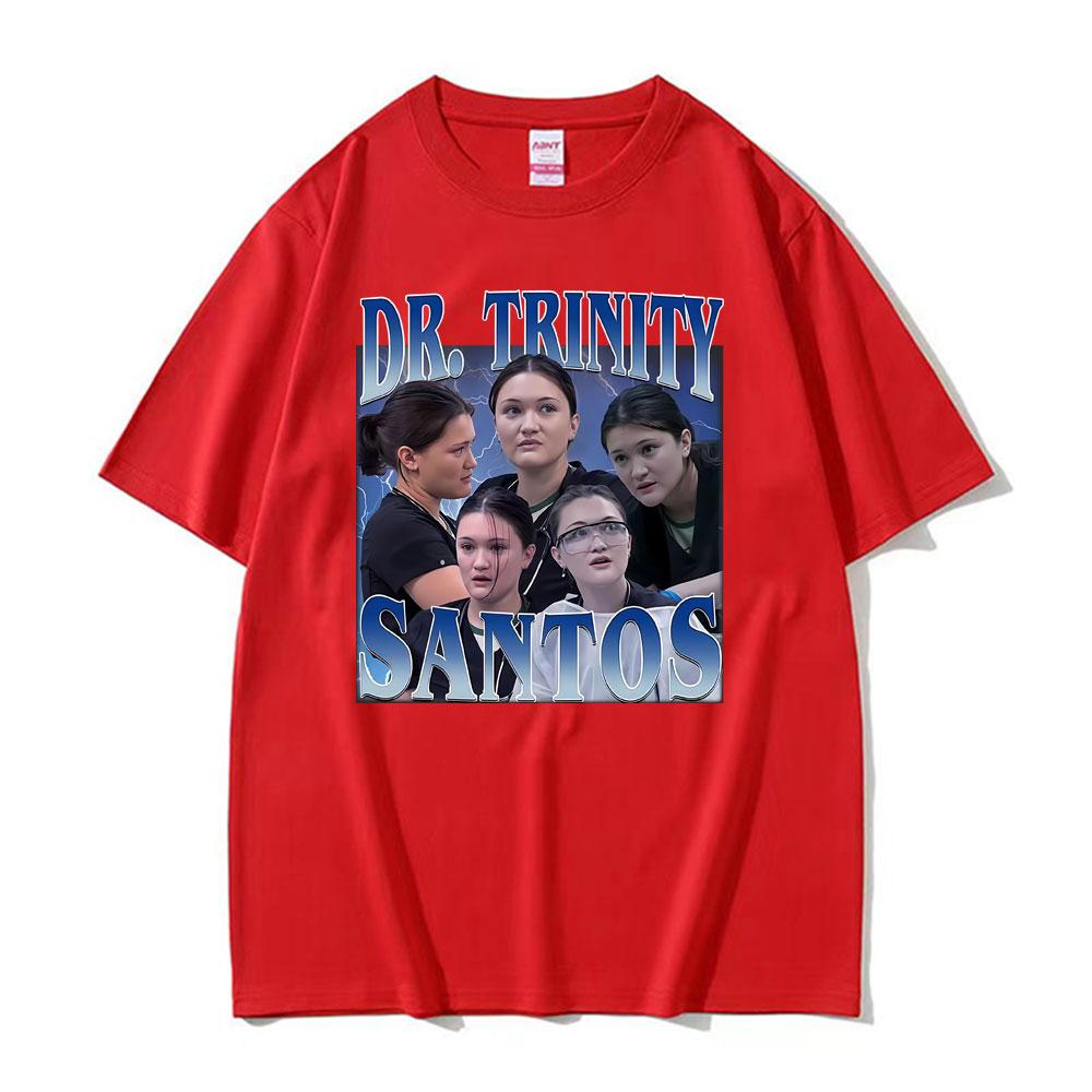 Dr Trinity Santos Vintage Girl Dinner Graphic T Shirts Unisex Clothing Summer High Quality Tshirt Unisex Fashion Casual T Shirt