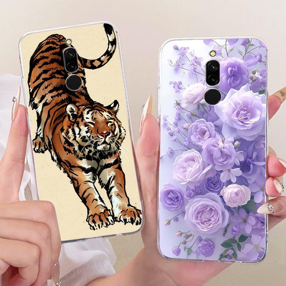 Transparent Cover For Redmi 8 Case Cute Fashion Funny Painted Casing For Xiaomi Redmi 8 M1908C3IC MZB8255IN M1908C3IG M1908C3IH