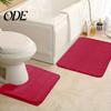 Coral Velvet Bath Mat 2Pcs/Set Bathroom Floor Non-Slip Bottom 40x60cm Durable 40x50cm U-Shaped Square Pad Absorbent Rug