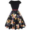 Women's Sunskirt Summer Dress Pullover Round Neck Printed Slim Fit Short Sleeve Dress Beach Dress Plus Size