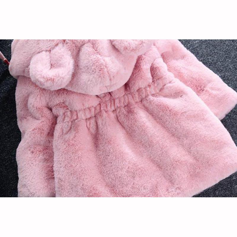 Baby Girls Jacket Autumn Winter Warm Fur Coat Girls Christmas Princess Outwear Fashion Children Clothing