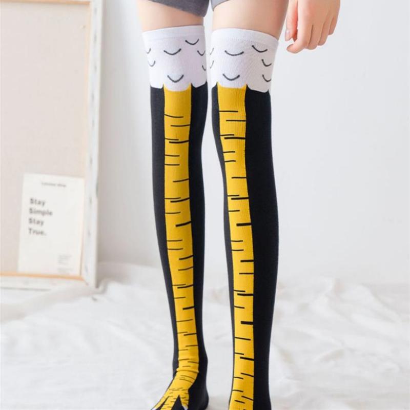 1/4 Par Kyllingføtter Sokker Hjemmetrening Over Knesokker Morsomme Kyllingføtter Sokker