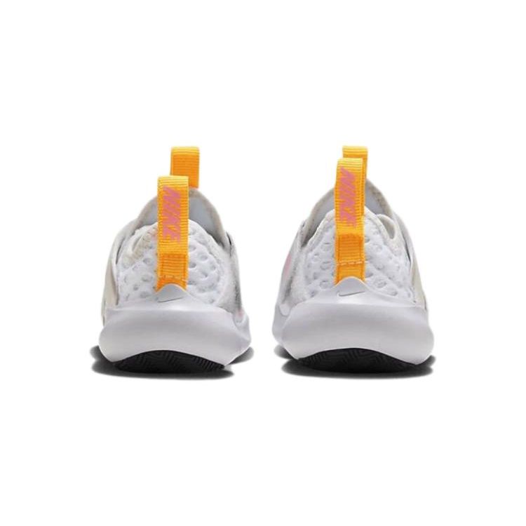 Nike Flex Advance BR TD Comfortable Non-Slip Shock Absorbing Low-Top Walking Shoes Baby Shoes White Orange DC9367-100