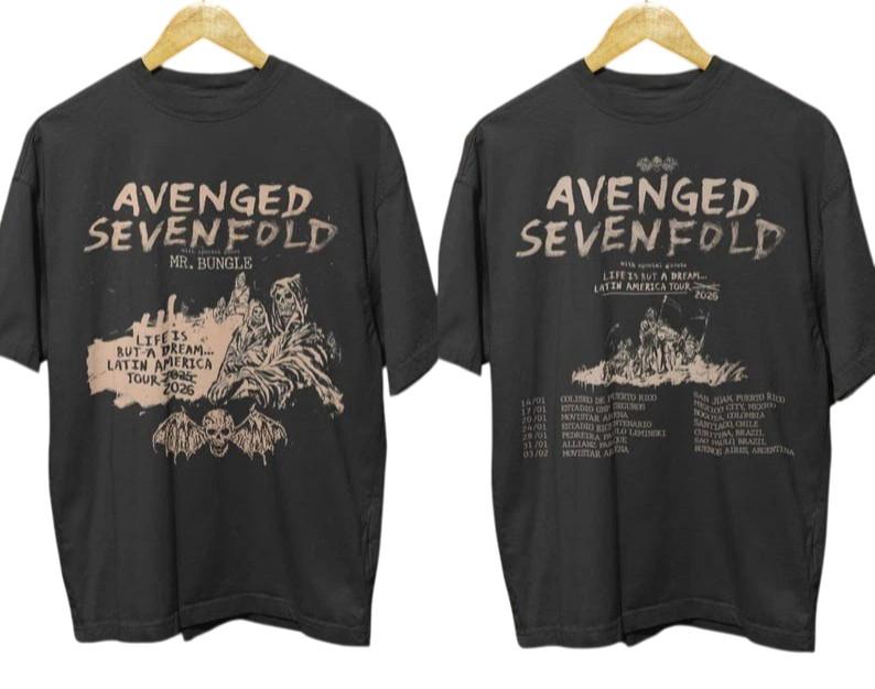 

Avenged Sevenfold 2026 Tour Tshirt ALL SIZE S5XL Unisex T-Shirt XXXL