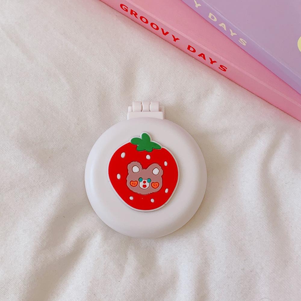 Cute Cartoon Folding Comb with Cosmetic Mirror for Girls Air Cushion Massage Portable Comb  Kids Dress Up Makeups Toy Gifts