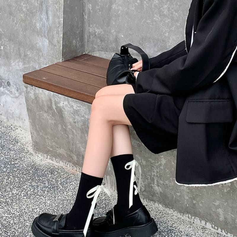 ANGEL SOCKS 1308 Bundle Ribbon Cotton Socks