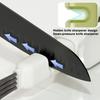 Cleaning Brush with Built-in Knife Edge Sharpener Safety Handle Double-Sided Design Cutlery Brush Sharp Blade Cleaning Tool