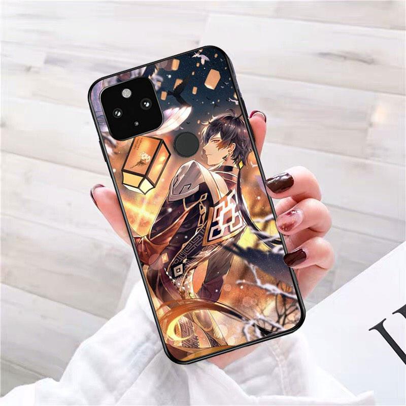 Zhongli Genshin Impact Phone Case for Google Pixel 7 Pro 7 6A 6 Pro 5A 4A 3A Pixel 4 XL Pixel 5 6 4 3 XL 3A XL 2 XL