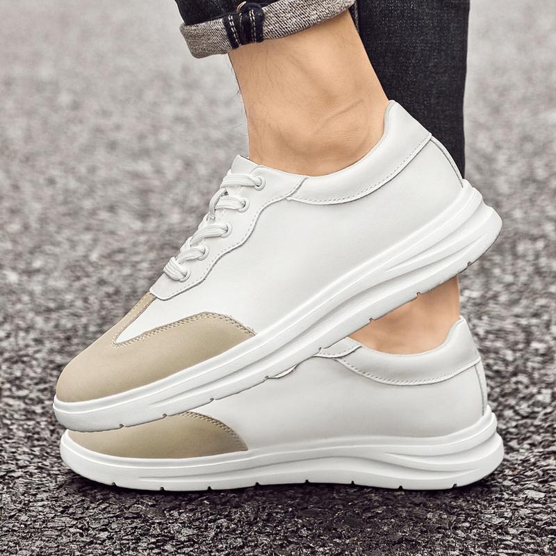 Fashion New Brand Mesh Cloth Flats Leather Casual Jogging Shoes All-match Men's Walking Footwear Men's Breathable Business Skate Shoes
