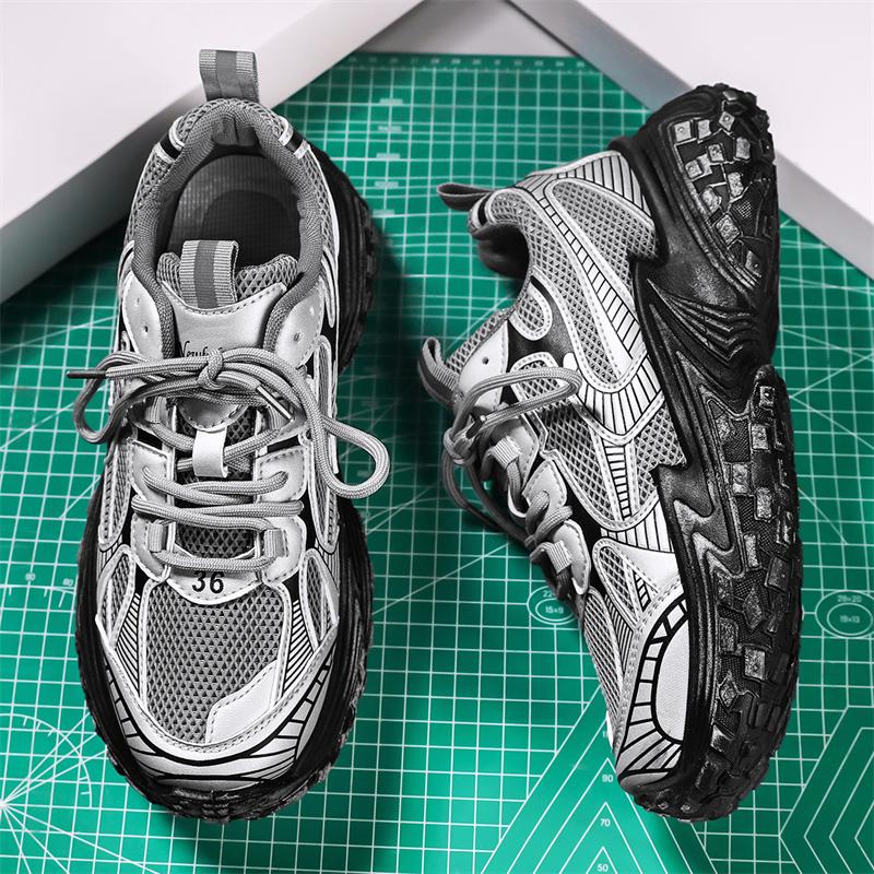 Trendy Men Sneakers Luxury Chunky Casual Sneakers For Man Height Increasing Dad Shoes Breathable Sports Shoes Male Sneakers