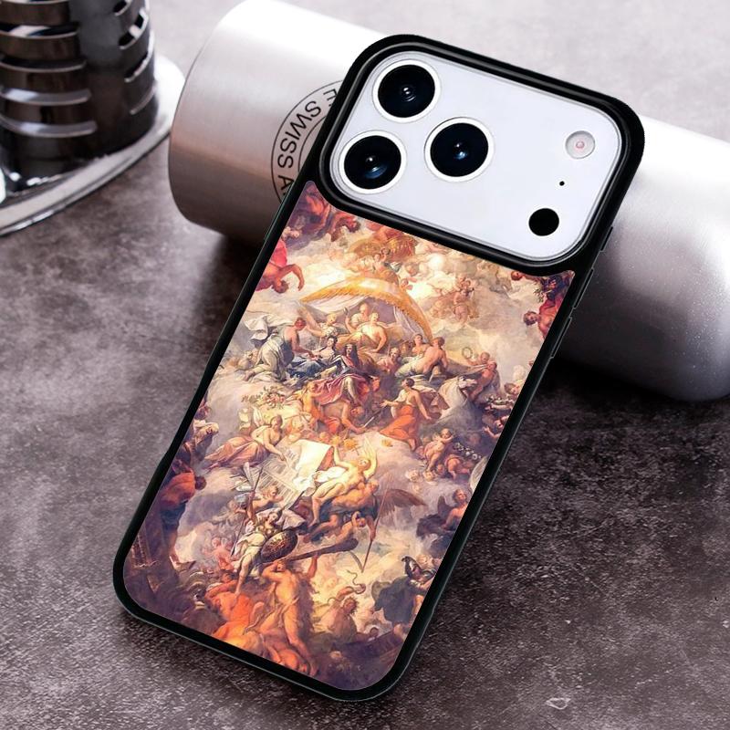 Vintage Baroque Painting Phone Case For iPhone 17,16e,15,14,13,12,11,Mini,Pro,MAX soft Silicone Cover